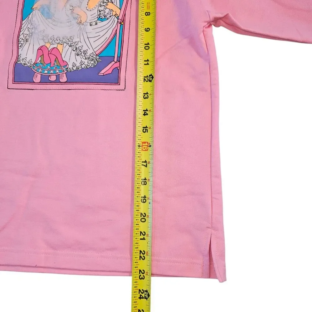 Vintage Zoodles Sweatshirt Pants Set Size 10-12 Pink Bride Wedding 90s 2pc NWT